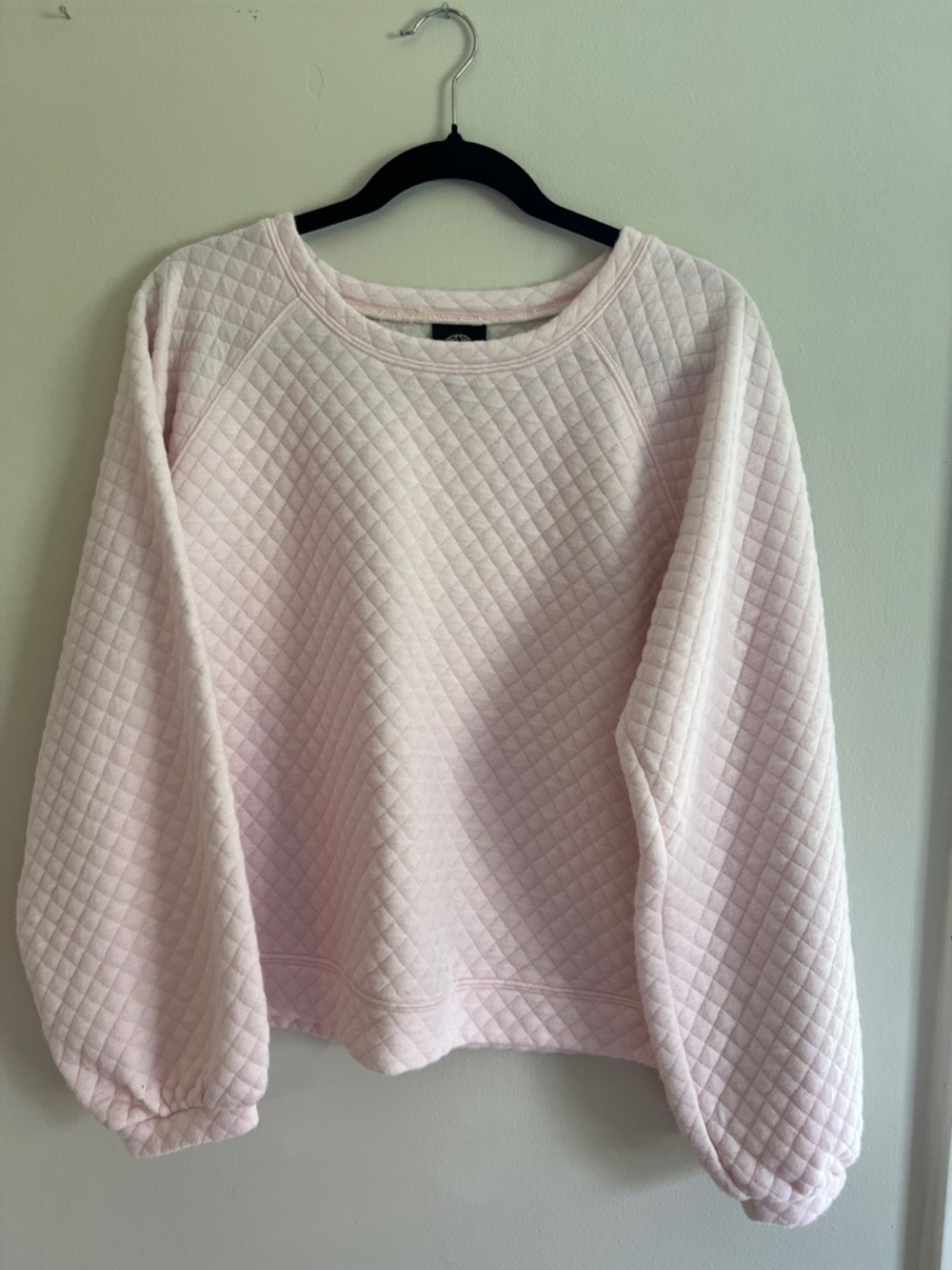 Quilted Blush Pink Women's Pullover Sweatshirt